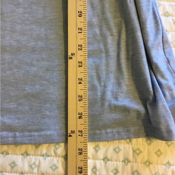 Light Blue T-Shirt 3/4 sleeve 1X Stretchy, relaxed fit lightweight - Picture 3 of 4